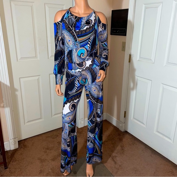 Julian Chang Cold Shoulder Jumpsuit - Picture 1 of 16